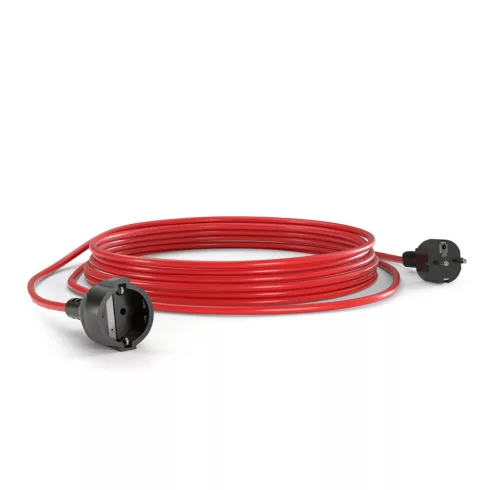 Hosszabbító kábel, 20m, SCHUKO dugóval és aljzattal, 10A/2200W, 3x1mm2, IP20, piros                   CM0872AX