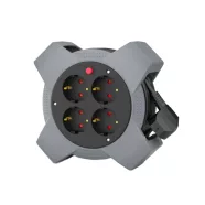   Kábeldob 5m, H05VV-F 3G1,5, 3200W, 4 x 230V 16A aljzat, IP20                                          CM201-401