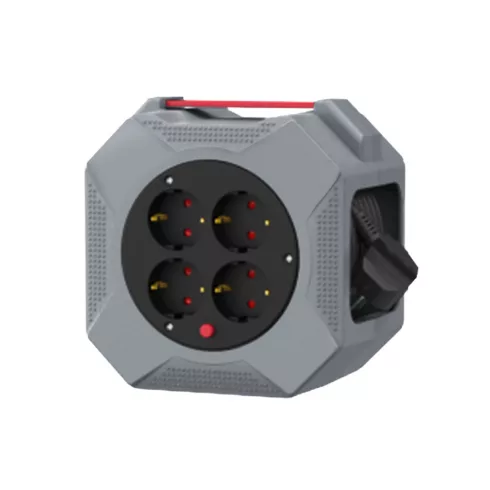 Kábeldob 15m, H05VV-F 3G1,5, 3200W, 4 x 230V 16A aljzat, IP20                                         CM201-403