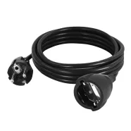   Hosszabbító kábel, 5m, SCHUKO dugóval és aljzattal, 16A/3500W, IP20, fekete                           CM220-151