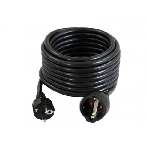 Hosszabbító kábel, 10m, SCHUKO dugóval és aljzattal, 16A/3500W, IP20, fekete                          CM220-152