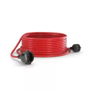   Hosszabbító kábel, 20m, SCHUKO dugóval és aljzattal, 16A/3500W, 3x1,5mm2, IP20, piros                 CM220-220X
