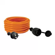   Hosszabbító kábel, 5m, SCHUKO dugóval és aljzattal, 16A/3500W, IP44, narancs                          CM220-321