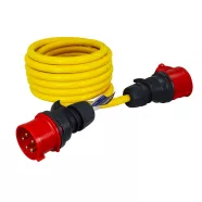   Hosszabbító kábel, 20m, CEE csatlakozó dugóval és aljzattal, 16A/10500W, IP44, sárga                  CM221-103
