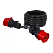   Hosszabbító kábel, 10m, CEE csatlakozó dugóval és aljzattal, 16A/10500W, IP44, fekete                 CM221-132