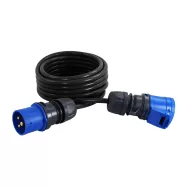   Hosszabbító kábel, 5m, CEE csatlakozó dugóval és aljzattal, 16A/3500W, IP44, fekete                   CM221-321