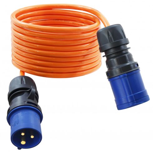 Hosszabbító kábel, 5m, CEE csatlakozó dugóval és aljzattal, tengervíz károsító hatásai ellen védett,  CM221-331