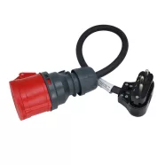   Háromfázisú adapter, 1,5m kábellel, 16A/9500W, IP44, fekete                                           CM221-901