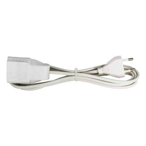 Hosszabbító kábel, 4m, EURO dugóval és aljzattal, 2,5A/500W, IP20, fehér                              CM223-102