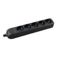   Szerelhető asztali elosztó, 5 utas, 16A/3680W, IP20, fekete                                           CM232-055