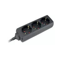   3 utas elosztó, 10 m 3x1,5 mm2 vezetékkel, 16A/3500W, fekete                                          CM232-327