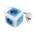 4 utas CUBE elosztó, 1,4m, 2 USB csatlakozóval, 16A/3500W, fehér/szürke                               CM234-161