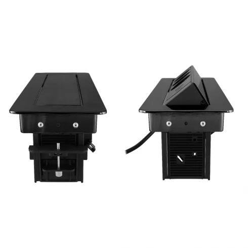 Rejtett/pop up 3 utas elosztó, 2m, 16A/3680W, + USB A+C, fekete                                       CM235-102
