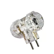   2 utas T elosztó adapter, 16A/3500W, átlátszó                                                         CM240-103