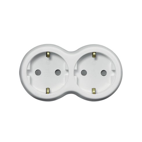 2 utas elosztó adapter, 2x16A, fehér-szürke                                                           CM240-121