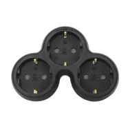   3 utas elosztó adapter, 3x16A, fekete                                                                 CM240-132