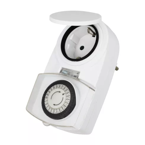 Mechanikus, napi időzítő, fedéllel, 16A/3500W, IP44                                                   CM260-201