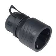   Földelt SCHUKO aljzat, hátsó kivezetéssel, 16A, IP20, fekete                                          CM291-102