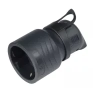   Földelt SCHUKO aljzat, oldalsó kivezetéssel, 16A, IP20, fekete                                        CM291-202