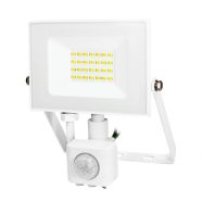   LED reflektor, mozgásérzékelővel, 20W, 1600lm, 4000K, IP44, fehér,  IFLPIR20WH,                       CM307-129