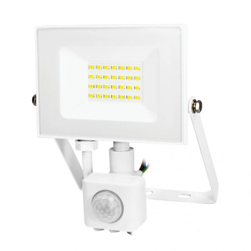 LED reflektor, mozgásérzékelővel, 20W, 1600lm, 4000K, IP44, fehér,  IFLPIR20WH,                       CM307-129