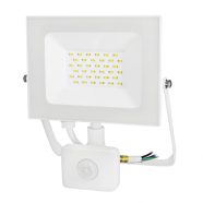   LED reflektor, mozgásérzékelővel, 30W, 2550lm, 4000K, IP44, fehér                                     CM307-139