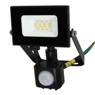   LED reflektor, mozgásérzékelővel, 10W, 800lm, 4000K, IP44, fekete,  IFLPIR10BK,                       CM307-219