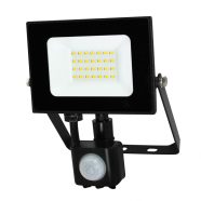   LED reflektor, mozgásérzékelővel, 20W, 1600lm, 4000K, IP44, fekete,  IFLPIR20BK,                      CM307-229