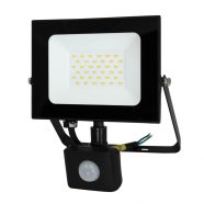   LED reflektor, mozgásérzékelővel, 30W, 2550lm, 4000K, IP44, fekete, IFLPIR30BK                        CM307-239