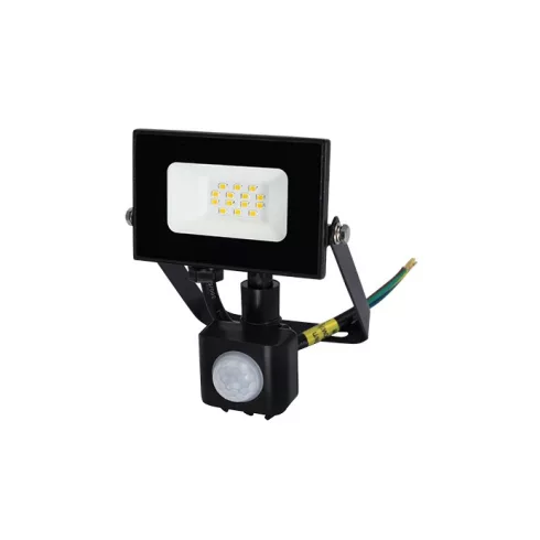 LED reflektor, mozgásérzékelővel, 10W, 800lm, 6500K, IP44, fekete                                     CM307-301