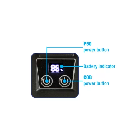 Többfunkciós, akkumulátoros LED reflektor, 1500 lm, 3,7 V lítium 6000 mAh, 10 üzemmód, USB-C töltő,   CM308-315