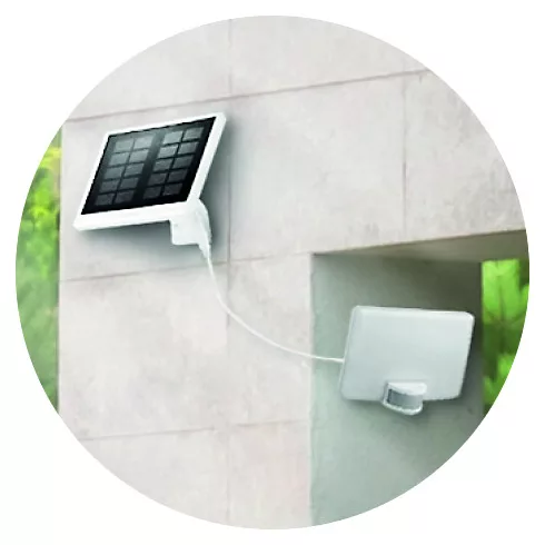 LED napelemes reflektor, mozgásérzékelővel, 8W, 800lm, 4000K, IP54, fehér                             CM309-101