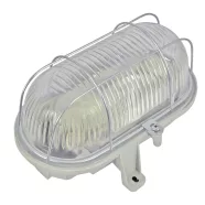   Ovális, fémrácsos hajólámpa, E27, 100W, IP44, szürke                                                  CM331-205
