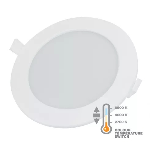 LED panel, süllyesztett, kerek, 24W, 1950lm, 2700/4000/6500K, 240mm                                   CM337-334