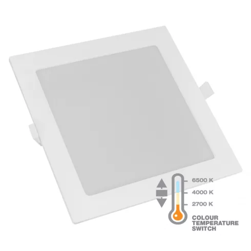 LED panel, süllyesztett, négyzetes, 6W, 400lm, 2700/4000/6500K, 120mm                                 CM337-404