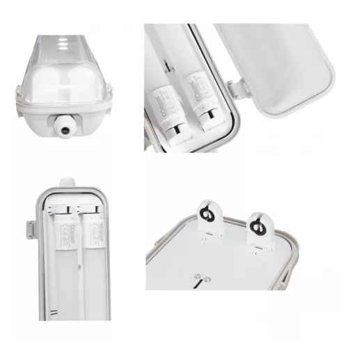 LED vízálló lámpa,  2x9W, 2x850lm, 4000K, IP65                                                        CM344-607