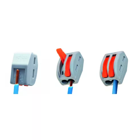 Vezeték összekötő, 2P, 0,2-2,5mm2, 0,2-4,0mm2, szürke/narancs (20 db)                                 CM365-450