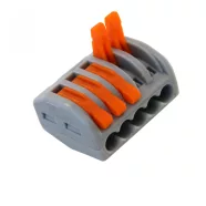   Vezeték összekötő, 5P, 0,2-2,5mm2, 0,2-4,0mm2, szürke/narancs (10 db)                                 CM365-453