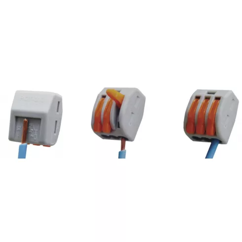 Vezeték összekötő, 3P, 0,2-2,5mm2, 0,2-4,0mm2, szürke/narancs (50 db)                                 CM365-455