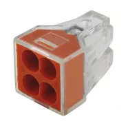   Vezeték összekötő, 4P, 0,75-2,5mm2, sárga, tömör vezetékhez (50 db)                                   CM365-468
