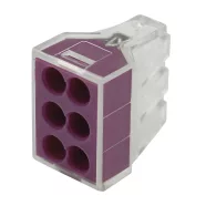   Vezeték összekötő, 6P, 0,75-2,5mm2, sárga, tömör vezetékhez (50 db)                                   CM365-469