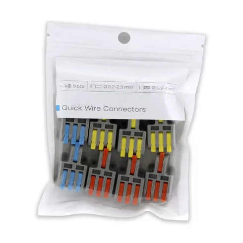Vezeték összekötő, 1-3P, 0,2-2,5mm2, 0,2-4,0mm2, szürke/színes (9 db)                                 CM365-481