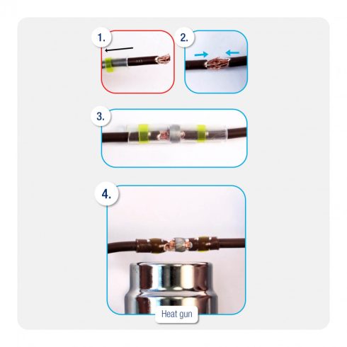 Zsugor forrasztóhüvely készlet, 100 db/csomag                                                         CM365-505