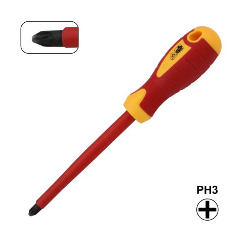 Szigetelt csavarhúzó, PH3 8x150mm, 1000V, mágneses fejjel                                             CM370-214