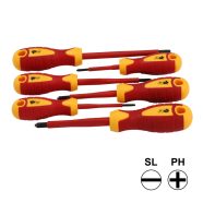  Szigetelt csavarhúzó készlet, 6 db-os (SL+PH), 1000V, mágneses fejjel                                 CM370-251