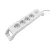 4 utas, kapcsolós elosztó, 2m, túlfeszültség védelemmel, 16A/3680W, 4x250 V + 2xUSB-A, fehér          CM380-108