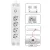 4 utas, kapcsolós elosztó, 2m, túlfeszültség védelemmel, 16A/3680W, 4x250 V + 2xUSB-A, fehér          CM380-108