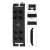 8 utas, kapcsolós elosztó, 2m, túlfeszültség védelemmel, 16A/3680W, 4x250 V + 2xUSB-A, fekete         CM380-110