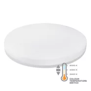   LED mennyezeti lámpa, CCT kapcsolóval, 24W, 2400lm, 3000/4000/6500K, IP54                             CM407-106
