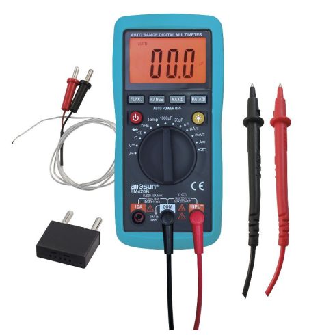 Digitális multiméter, dióda tesztelés, hőmérséklet mérés,  CAT III, 3,5 digit, mérővezetékkel         CM450-104